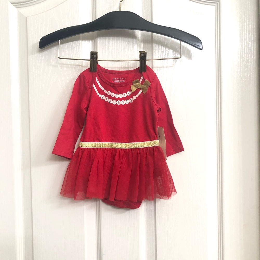 NWT First impressions little red dress size 0-3 months